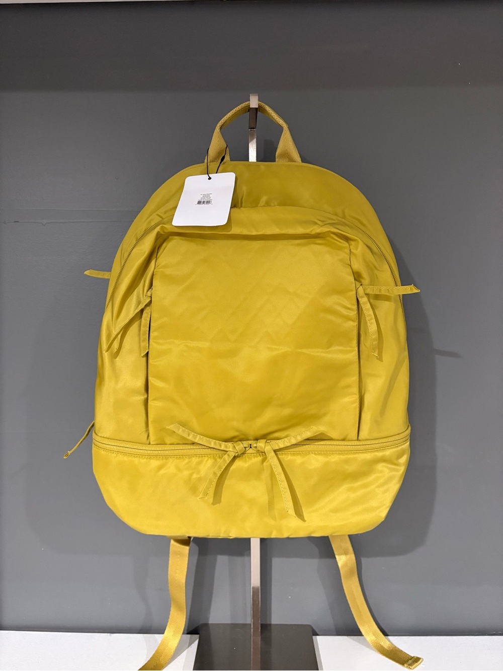 Vera Bradley Mustard Yellow Nylon Backpack with Patterned Lining
